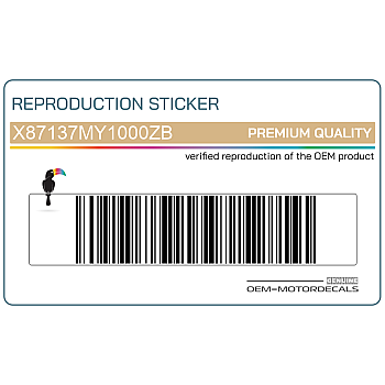 Zijpaneel sticker, linkerkant 