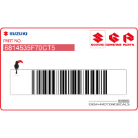 SUZUKI Adesivo posteriore coda carena, lato sinistro 68145-35F70-CT5