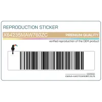 REPRODUCTION Pegatina para panel lateral, lado izquierdo X64235MAW760ZC