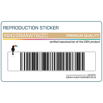 Adesivo pannello laterale, lato sinistro