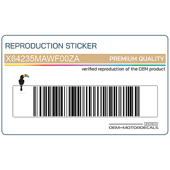 Adesivo pannello laterale, lato sinistro