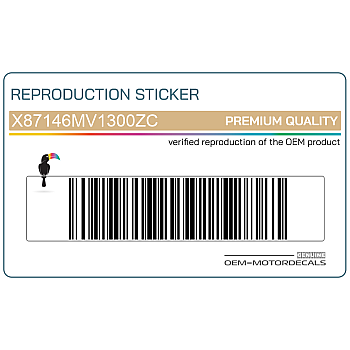Autocollant de carénage supérieur avant, côté gauche