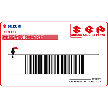 Adesivo posteriore coda carena, lato sinistro