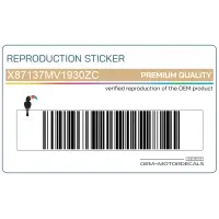 REPRODUCTION Zijpaneel sticker, linkerkant X87137MV1930ZC