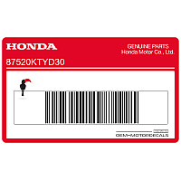 HONDA Vorsicht Etikett 87520-KTY-D30