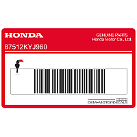 HONDA Etiqueta de precaución 87512-KYJ-960