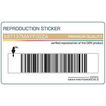 Adesivo pannello laterale, lato sinistro