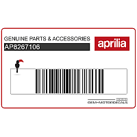 APRILIA Autocollants carénage arrière queue, ensemble AP8267106