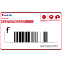 SUZUKI Autocollant côté droit cache d’admission GSX-R, côté droit 68275-47H20-BAF