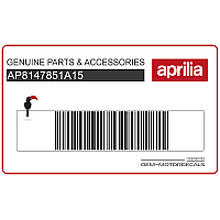 APRILIA Naklejka na przednią owiewkę (czasza) AP8147851A15