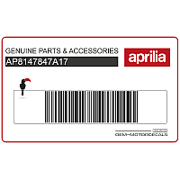 APRILIA Naklejka na tylną owiewkę / zadupek AP8147847A17