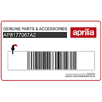 APRILIA Pegatina para panel lateral, lado izquierdo AP8177067A2