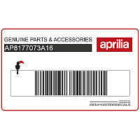APRILIA Pegatina colin, lado derecho AP8177073A16