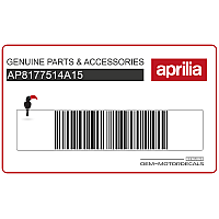 APRILIA Heckverkleidung Aufkleber, Linke Seite AP8177514A15