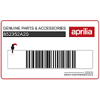 APRILIA Heckverkleidung Aufkleber, Satz 852352A20