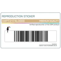REPRODUCTION Frame cowling decal, right side X4PT2174L0000