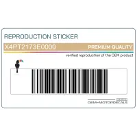 REPRODUCTION Frame cowling decal, left side X4PT2173E0000