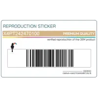 REPRODUCTION Zijpaneel sticker, rechterkant X4PT242470100