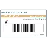 REPRODUCTION Zijpaneel sticker, linkerkant X4PT242460100