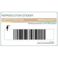 REPRODUCTION Frame cowling decal, left side X4PT2173E3100