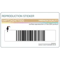 REPRODUCTION Zijpaneel sticker, rechterkant X4PT242477000