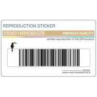 REPRODUCTION Frame cowling decal, right side X83601MW0600ZB