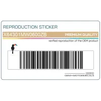 REPRODUCTION Seitenverkleidung Aufkleber, Rechte Seite X64301MW0600ZB