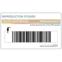REPRODUCTION Zijpaneel sticker, linkerkant X64351MW0600ZA