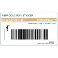 REPRODUCTION Zijpaneel sticker, linkerkant X64353MAE300ZA