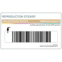REPRODUCTION Zijpaneel sticker, rechterkant X64303MAE300ZA