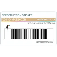 REPRODUCTION Adesivo carena anteriore superiore, lato destro X64104MAE300ZB