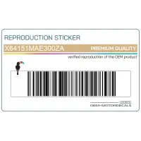 REPRODUCTION Bovenkuip sticker, linkerkant X64151MAE300ZA