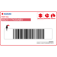 SUZUKI GSX-R Seitenverkleidungsaufkleber, rechte Seite 68251-17K00-ABV