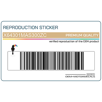 Side cowling decal, right side