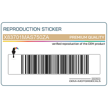 Autocollant carénage arrière queue, côté gauche