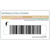 REPRODUCTION Adesivo carena anteriore superiore, lato destro X64102MAS750ZA