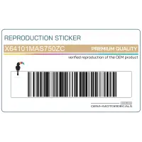REPRODUCTION Adesivo carena anteriore superiore, lato destro X64101MAS750ZC