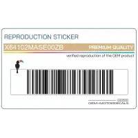 REPRODUCTION Adesivo carena anteriore superiore, lato destro X64102MASE00ZB