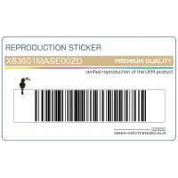REPRODUCTION Frame cowling decal, right side X83601MASE00ZD