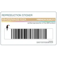 REPRODUCTION Zijpaneel sticker, linkerkant X64352MASE10ZA