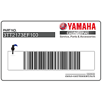 YAMAHA Framecover sticker, linkerkant 3TT-2173E-F1-00