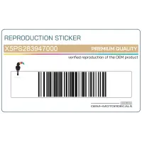 REPRODUCTION Zijpaneel sticker, rechterkant X5PS283947000