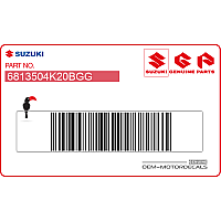 SUZUKI Side cowling decal, right side 68135-04K20-BGG