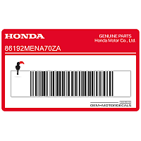 HONDA Autocollant de panneau latéral, côté gauche 86192-MEN-A70ZA