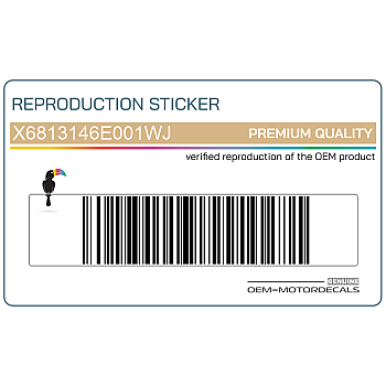 Adesivo posteriore coda carena, lato destro