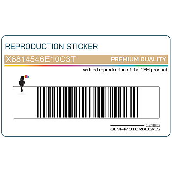 Adesivo posteriore coda carena, lato sinistro