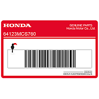 HONDA Emblema 64123-MCS-760