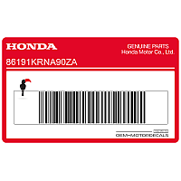 HONDA Adesivo pannello laterale, lato destro 86191-KRN-A90ZA
