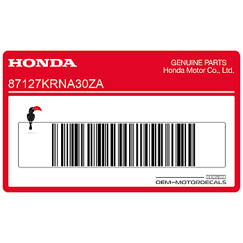 Side cowling decal, left side