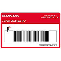 HONDA Adesivo posteriore coda carena 77237-MCF-D30ZA